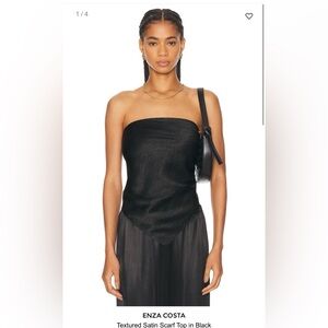 Enza Costa Textured Satin Scarf Top